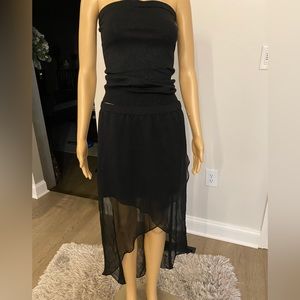Express strapless black sparkle top size M